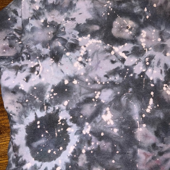 ⭐️Wild Fable “Life Of The Party” Purple & Gray Short Sleeve Crop Top Size L - Picture 6 of 9